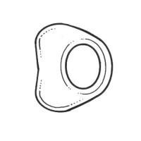 Uszczelka przelotka do uchwytu zderzaka 75- USA przód