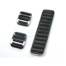 Zestaw nakładek na pedały, chrom guma (3szt)