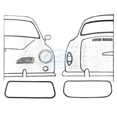 CALLOOK Zestaw uszczelek szyb przód i tył KG (bez rowka na kiln)