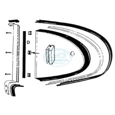 Zawiasy plastikowe okna uchylnego KG 6szt