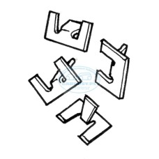 Zaczepy do listwy na daszek tabl. rejestr. KG (4szt.)