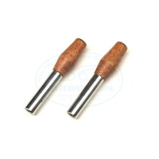 Rygielki chrom/drewno (para)