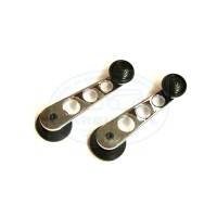 Korbki do szyb chrom/czarne 68- (para)