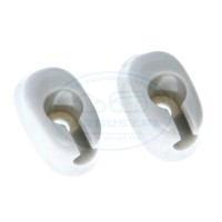 Klipsy do daszków przeciwsłonecznych 65-67 białe (para)