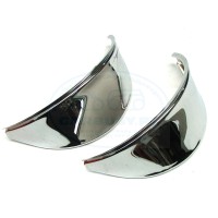 Brewki chromowane gładkie (para)