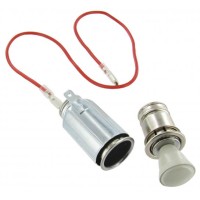 Zapalniczka 6/12V szara