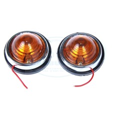 Okrągłe światełka pomarańczowe (para)