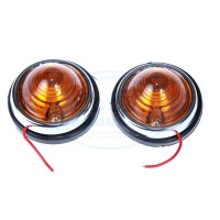 Okrągłe światełka pomarańczowe (para)