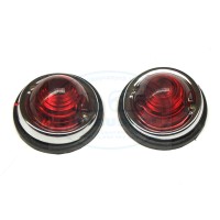 Okrągłe światełka czerwone (para)