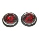 Okrągłe światełka czerwone (para)