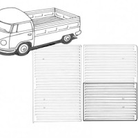 Płat podłogi tylna połówka T2 pick-up / 63` x 2x 35'