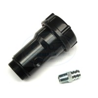 Wlew oleju prosty czarny z odpowietrznikiem