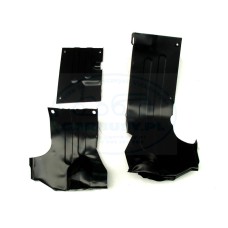 Czarne blachy do silnika mocowane od spodu silnika