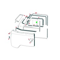 Uszczelka między szybami w drzwiach T2 -08/67 Para