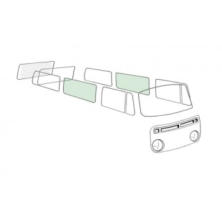 Szyba boczna środkowa zielona VW Bus T2