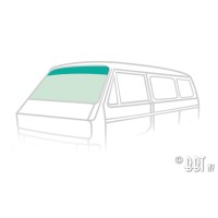 Szyba przednia zielona z zielonym paskiem Type 25 05/79-07/92