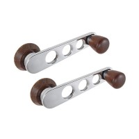 Korbki do szyb drewno rózane/chrom -67