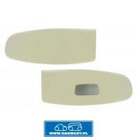 Daszki przeciwsłoneczne białe z lusterkiem KG -7/64