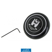 Przycisk klaksonu czarny/srebrny emblemat Garbus 55-59 T2 -67