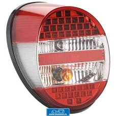 Lampa stopa słonia LED czerwona/clear/czerwona