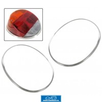 Ramki do tylnej lampy stopa słonia (para) nierdzewka