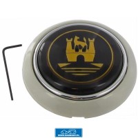 Przycisk klaksonu silver beige ze złotym emblematem Garbus 55-59 T2 -67