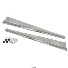 Progi stopnie zewnętrzne gładkie nierdzewka polerowana (para) 1,5mm