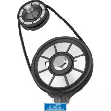 Zestaw kół pasowych wału korbowego i alternatora, aluminium, anodowane na czarno