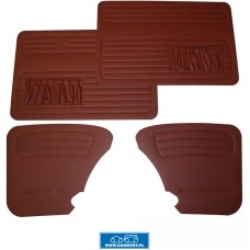 Boczki do drzwi, 4 sztuki, winyl, czerwony Bordeaux Garbus 08/66-