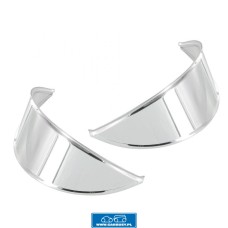 Brwi reflektorów z polerowanego aluminium (para)