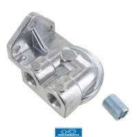 Adapter filtra oleju z otworami olejowymi po lewej stronie