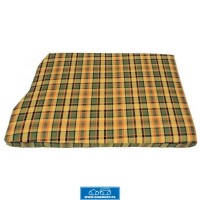 Pokrowiec na materac silnika, szerokość 1210mm, w kratkę żółto-zielono-pomarańczową