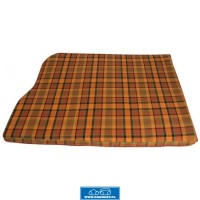 Pokrowiec na materac silnika, szerokość 1210 mm, w kratkę pomarańczowo-żółto-zieloną