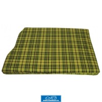 Pokrowiec na materac silnika o szerokości 1280 mm w kratkę zielono-żółtą