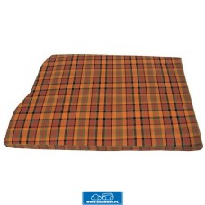 Pokrowiec na materac silnika, szerokość 1280mm, w kratkę pomarańczowo-żółto-zieloną