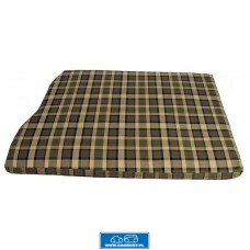 Pokrowiec na materac silnika o szerokości 1280 mm w kratkę brązowo-beżową