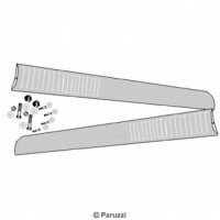 Progi stopnie zewnętrzne z nacięciami nierdzewka polerowana (para) 1,5mm