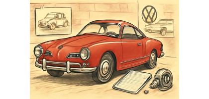 Karmann Ghia zachwycił jako Garbus w eleganckim garniturze