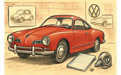 Karmann Ghia zachwycił jako Garbus w eleganckim garniturze