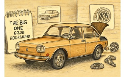 Volkswagen 411 był dużym chłodzonym powietrzem autem z Wolfsburga